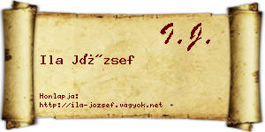 Ila József névjegykártya