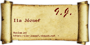 Ila József névjegykártya